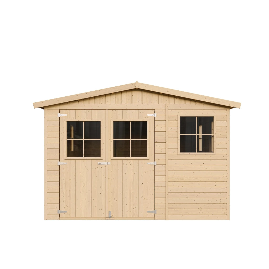 TIMBELA M337 Casa da giardino in legno naturale A226x516x324 cm/15 m²