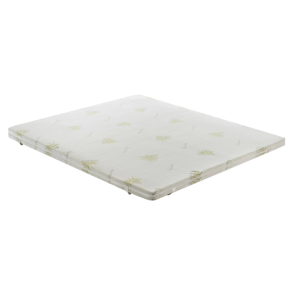 Topper Matrimoniale 160x190 in memory foam 5 cm con rivestimento in aloe vera sfoderabile