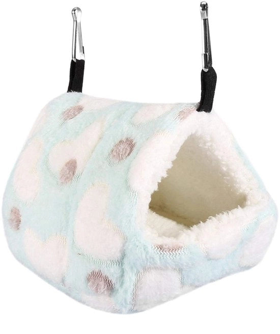 Casa per Animali - Inverno Caldo - morbido e confortevole - Blu - Matrimoniale per Casa - Ideale per Hamster - Perfetto per Nido di Sonno