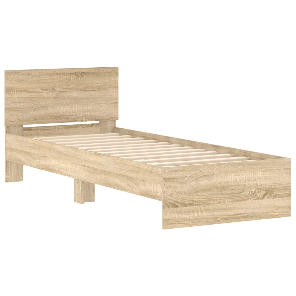 Giroletto senza Materasso con Testiera Rovere Sonoma 75x190 cm 838661