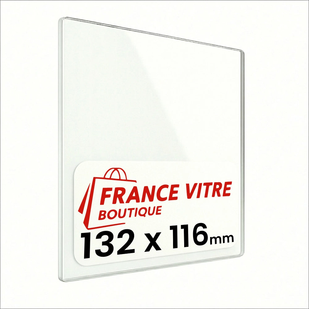 EVA - modello : uk-winchester-main-panel-eva200 - 132 x 116 x 4 mm - Vetro per stufa a legna - vetro camino di ricambio - vetro per caminetto resistente al fuoco - France Vitre
