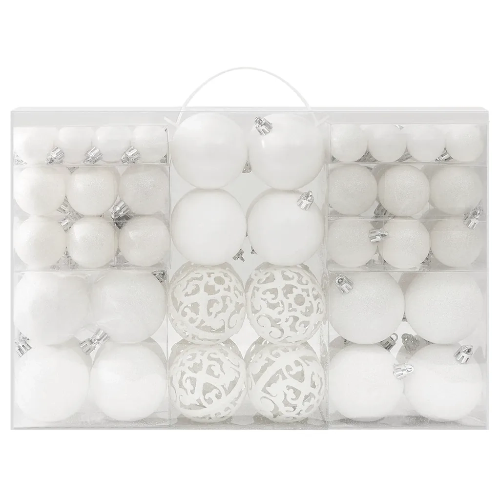 Set Palline di Natale 100 pz Bianco 330082