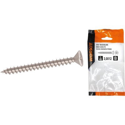 VITE TRUCIOLARE TSP INOX SELF WORKIT - CAVA PZ FILETTO INTERO MM 4,0X16 CF=PZ 28- 5 confezioni