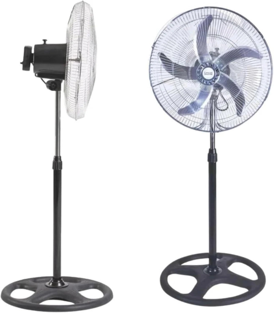 Ventilatore A Piantana, Ventilatore Potente Elettrico In Acciaio Con 5 Pale In Alluminio