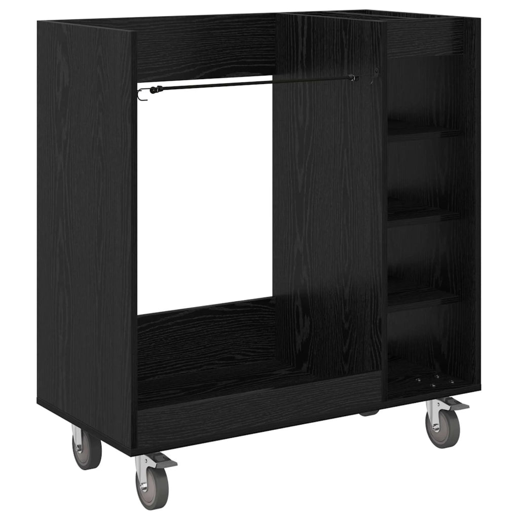 Armadio per Golf con ruota Rovere Nero 90 x 45 x 98 cm 899464