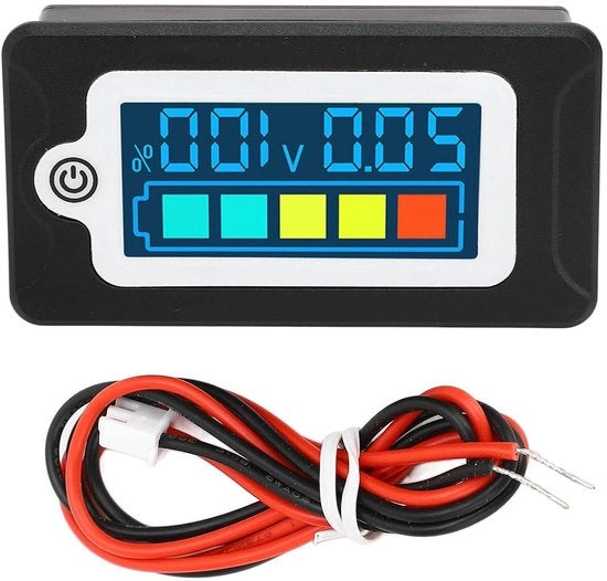Contatore di Batteria di Accensione Contatore di Batteria di Carica Detector di Batteria di Accumulo LCD Display Ternario per Batterie Lithium Resterente per DIY Elettronico