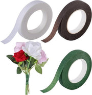 Tape di Carta - Tapes di Fiori - Crêpe - Disposizione - Artigianato - Bouquet di Matrimonio - Avvolgimento del Fiore - Imballaggio - Progetti del Fiorista - Decorazioni - Nero Verde Bianco Marrone 3 Rotoli 27m x 12mm.