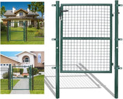 Porta di giardino 100x100CM - Porta di giardino in acciaio alluminizzato con serratura - maniglia e chiave - robusta e duratura - porta per orto