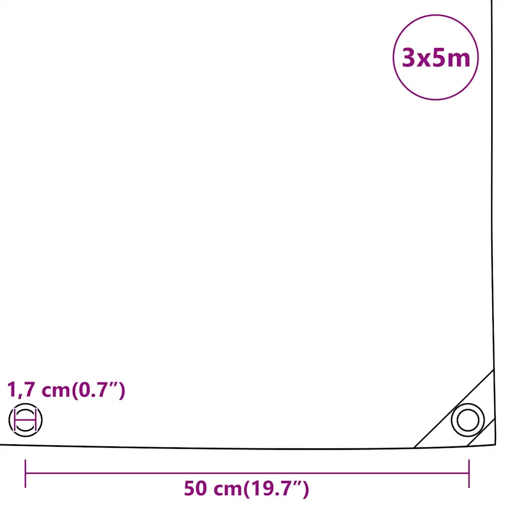 Telone Antracite 3x5 m 650 g/m2