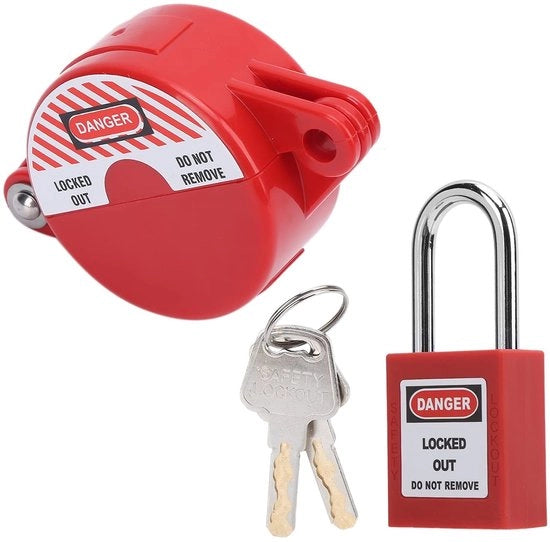 Fermo gas/watermetro o valvola riscaldamento - Resistentente allo shock - Protezione di sicurezza - Diametro 25-64 mm - Materiale ABS/acciaio