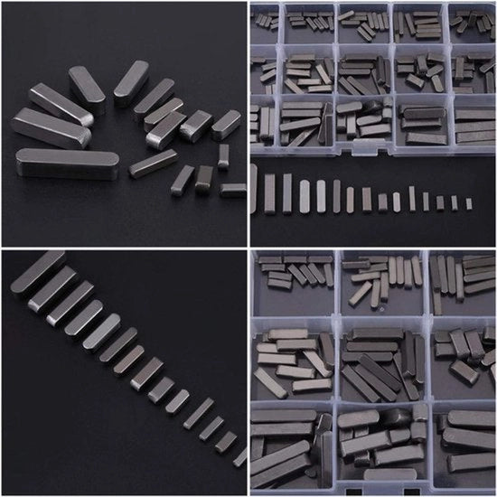 Assortimento di bielle - 140 pezzi - diverse dimensioni - accessori - contiene anelli rotanti - adatto per diverse applicazioni - color argento - componenti meccanici.