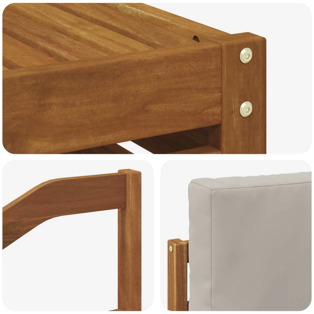 Set divano sezionale con cuscino 7 pcs Grigio Naturale e Chiaro 3375146