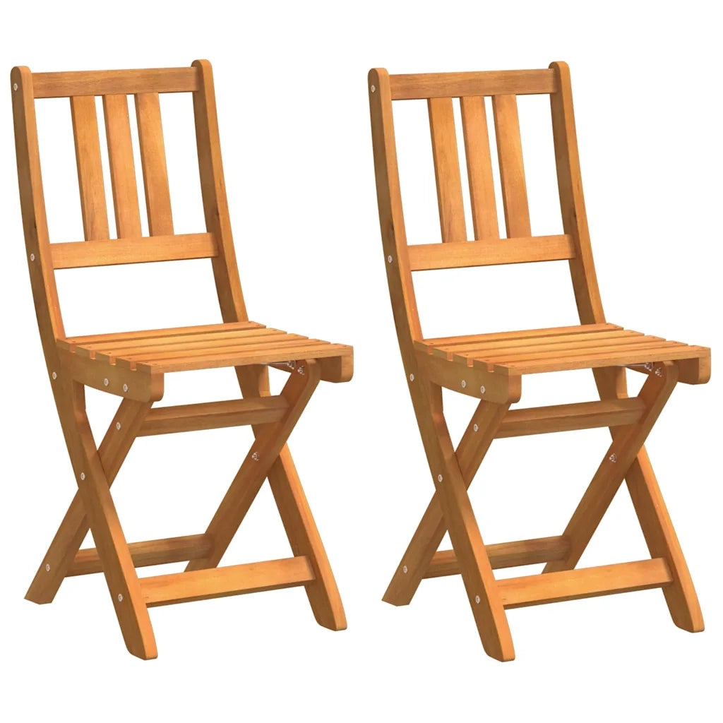 Sedie Bistro da Giardino 2 pcs Legno di Acacia Massello 4105495