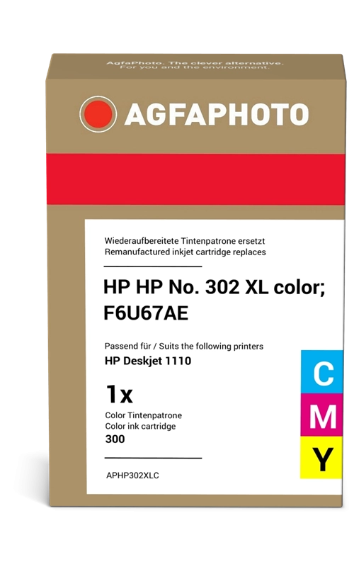 ORIGINAL Agfa Photo Cartuccia d'inchiostro differenti colori APHP302XLC ~300 Seiten