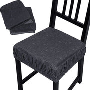 Trade Shop - Set 6 Coprisedia Cuscini Con Fascia Elastica Per Sedie Imbottito Sfoderabile - Grigio