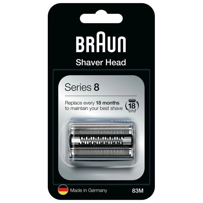 Braun Series 8 83M Testina Di Ricambio Per Rasoio Elettrico Uomo - Argento - Compatibile Con Rasoio Elettrico