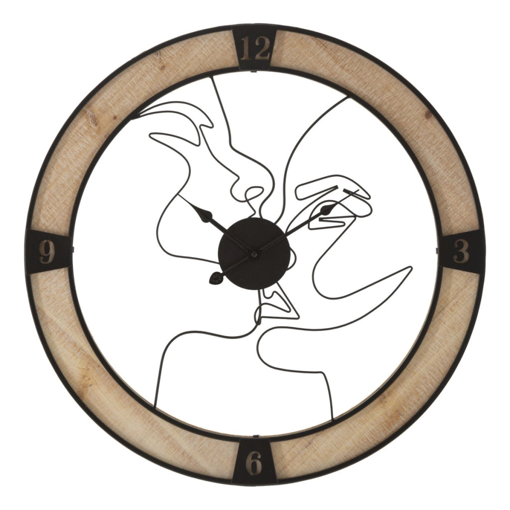 Orologio da Parete VKH246, Marrone, Legno, 60x3x60 cm