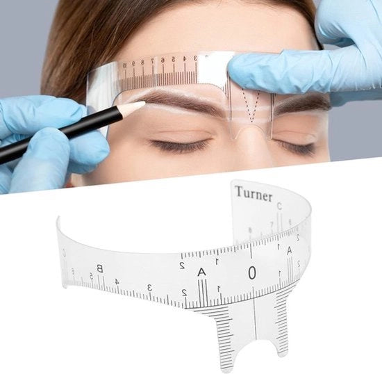Linea per sopracciglia - Microblading - Accessorio - Regolo per naso - Regolatori per sopracciglia - Strumento per misurare - Adatto per la protesi di make-up - Colore: [Colore]