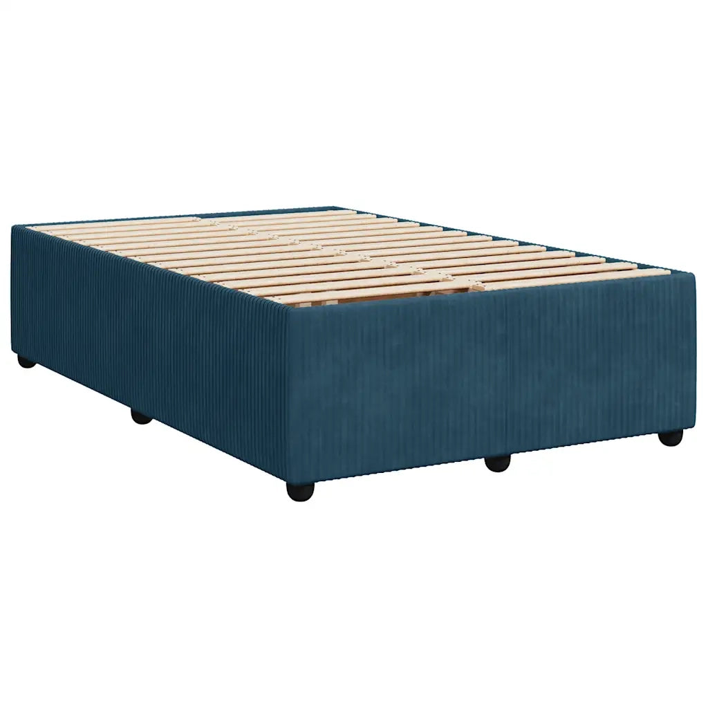 Giroletto a Molle con Materasso Blu 120x200 cm in Velluto 3290020