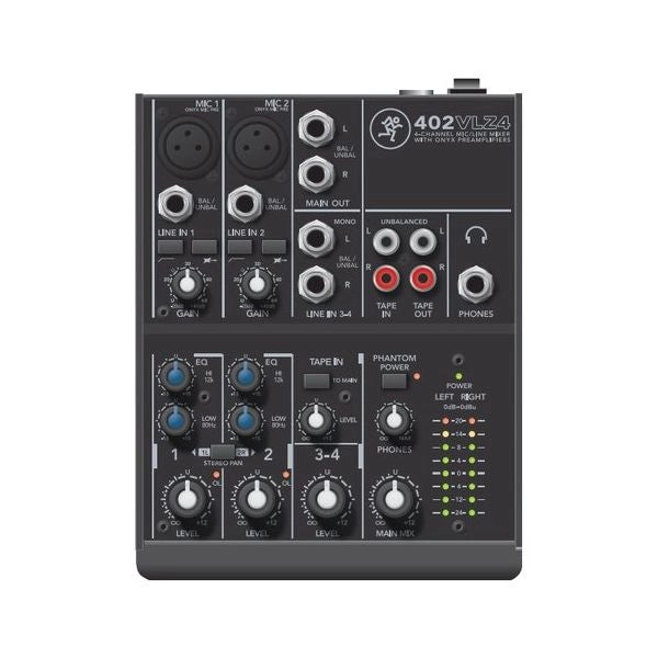 Mixer disc jockey vlz4 series 4 canali black 402vlz4