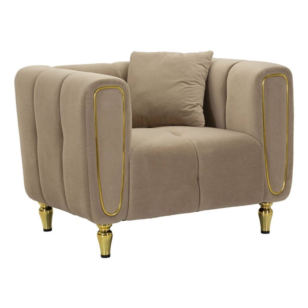 Poltrona VKH323, Marrone, Legno, 81x97x71 cm