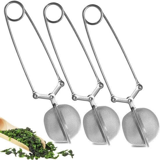 Set di tazze da tè 3 in 1 - Tazza da tè in acciaio inossidabile - Formato compatto - Uovo da tè per appassionati del tè - Ideale regalo per ogni occasione