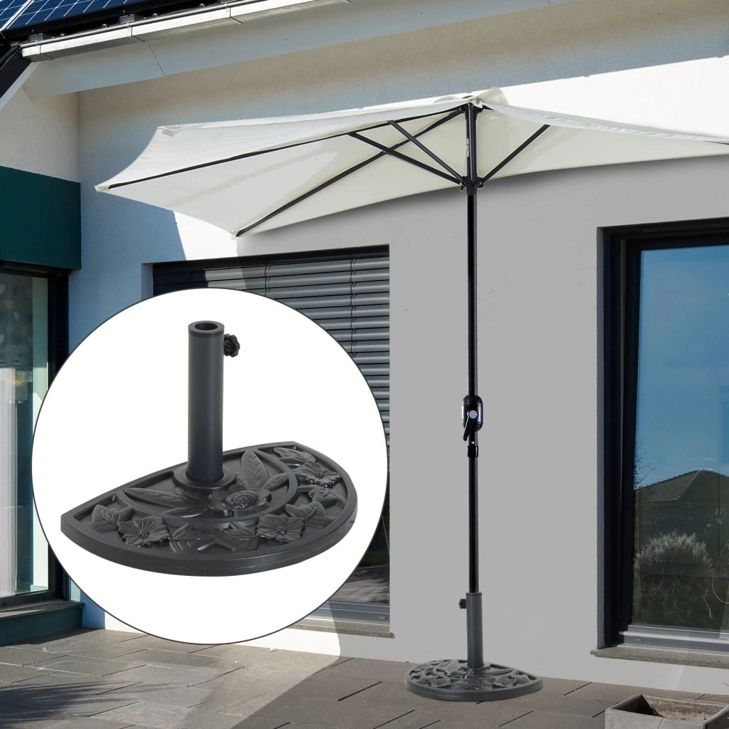 Easycomfort Base per Ombrellone da Giardino con Palo da 35mm / 38mm / 48mm Cemento Φ50x32x32cm