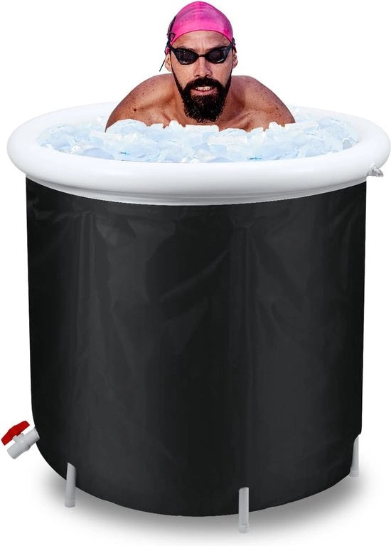 Bagno ghiaccio 80 cm XL - Con Tappeto Isolante - Riutilizzabile e Pieghevole - Bagno - Vasca da Bagno - Bagno con Ghiaccio - Vasca Dompel