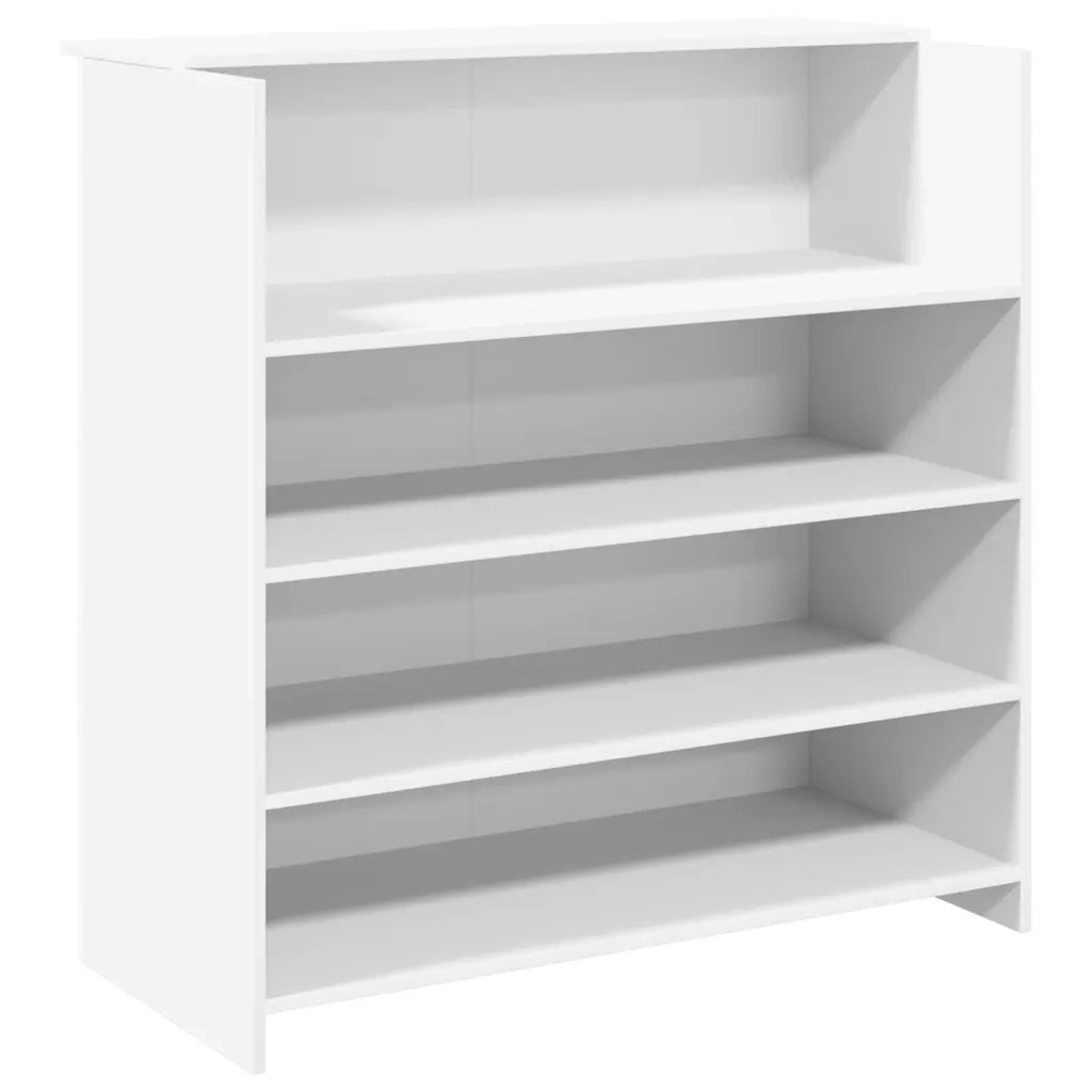 Scrivania per Reception Bianca 100x50x103,5 cm in Legno Massello 3324160