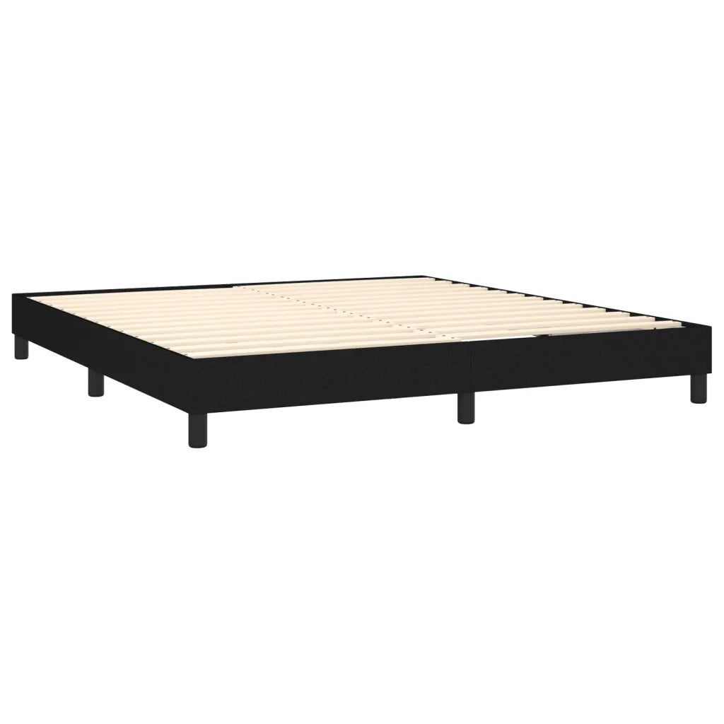 Giroletto a Molle con Materasso Nero 180x200 cm in Tessuto 3139915