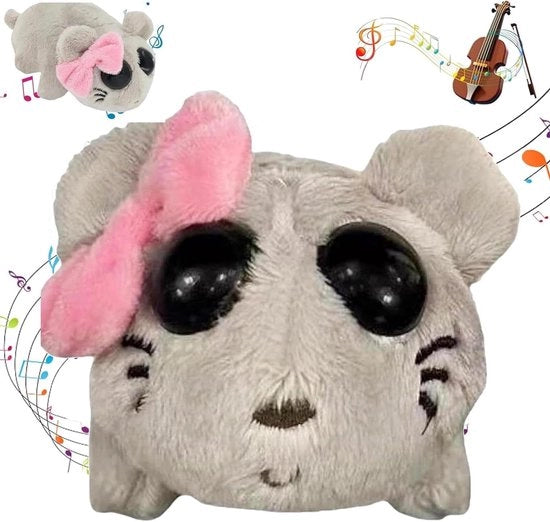 Hamster con suono di violino integrato - Cuscino animale pop, giocattolo per bambini e adulti