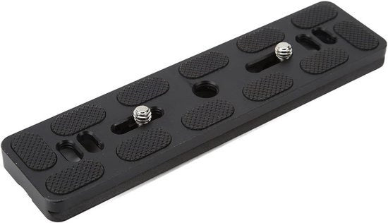 Piastra di bloccaggio universale - Anti-slip - Lega di alluminio leggera - Stativa - Teste di stativa - Compatibile con treppiedi - Nero - Resistente all'usura - Piastra di rilascio - Mini.