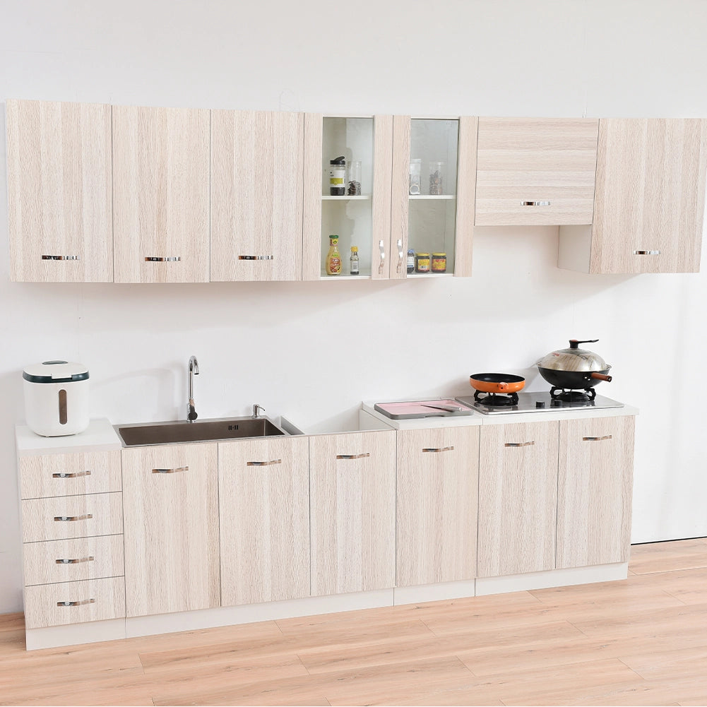 Mobile Sottolavello Cucina Componibile Mobiletto Legno Colore olmo con 2 Ante