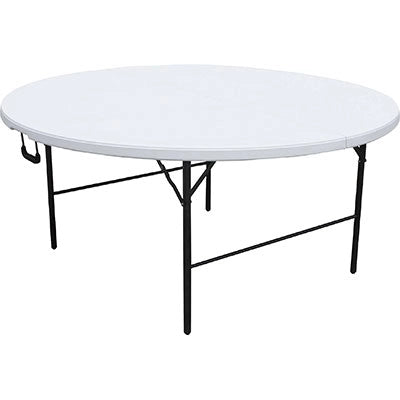 TAVOLO CATERING DOMUS  HDPE BIANCO/ACCIAIO CM 160 H.CM 74