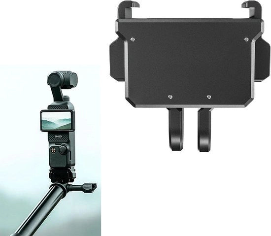 Adattatore di Rilascio Rapido per Osmo Pocket 3 - Estensione del Supporto di Montaggio con Foro 1/4" e Adattatore di Interfaccia Opportuna a Due Branchi Ripiegabile
