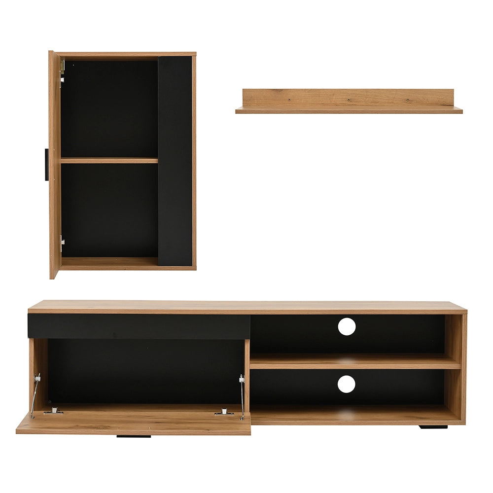 Set TV murale - Xylo - 140x35x39 cm 3 pezzi