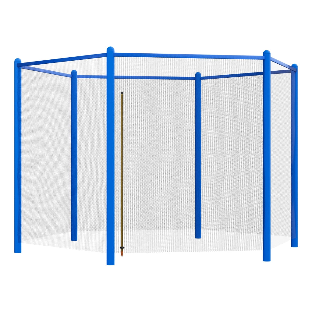 Jumpoo - Rete di sicurezza completa di tubolari in gomma piuma Ricambio per Trampolino Bambini Ø250 cm Blu