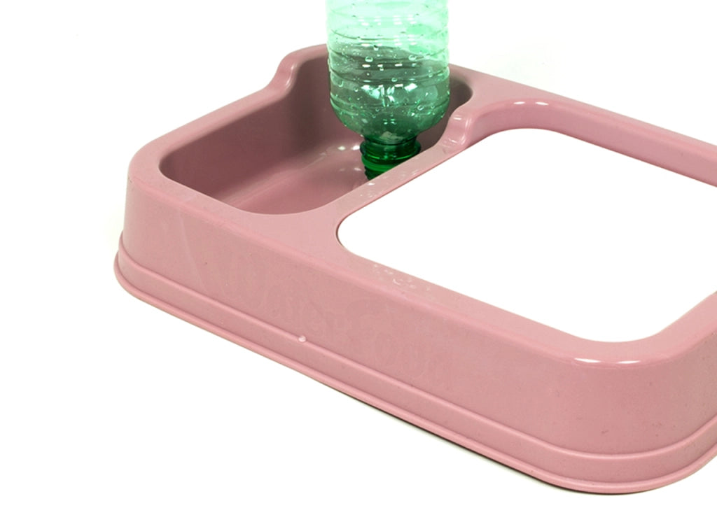 Distributore Cibo/Acqua Per Animali Modello 700087 Colore Rosa