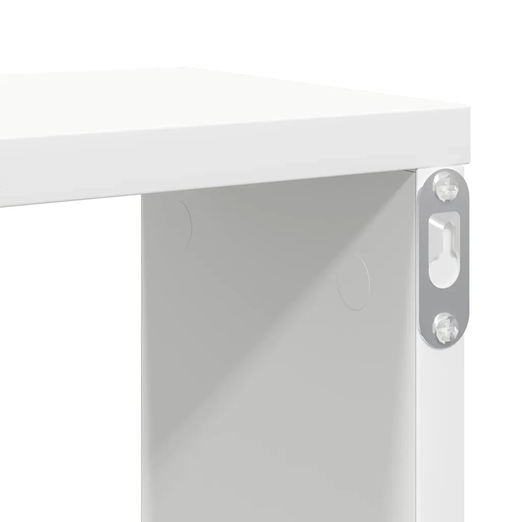 Mensole Parete a Cubo 2 pz Bianco 100x15x30 cm in Multistrato 807079