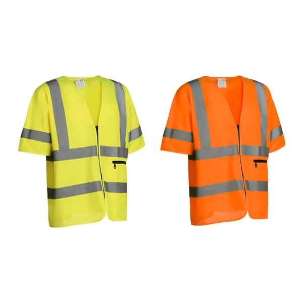 GILET ALTA VISIBILITA' CON MEZZA MANICA Tg. L - Colore Arancio