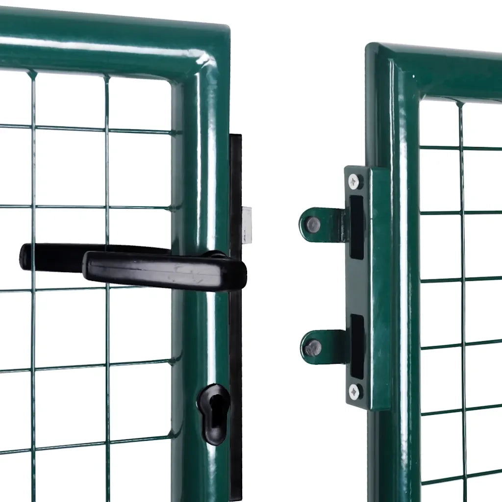 Cancello per Recinzione in Acciaio 300x100 cm Verde 42979