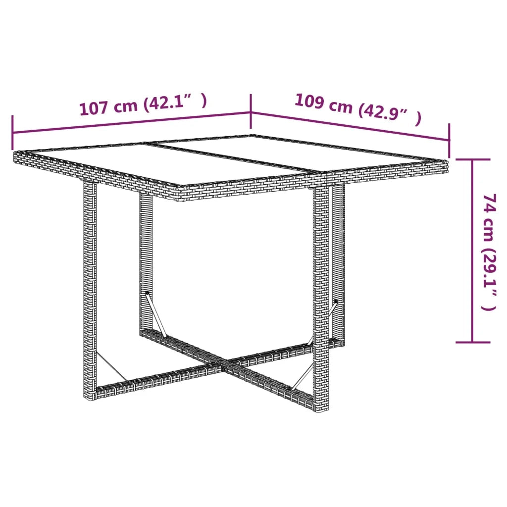 Set da Pranzo da Giardino 5pz con Cuscini in Polyrattan Marrone 3095512