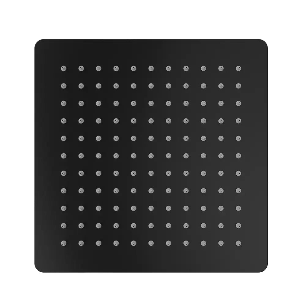 Soffione doccia quadrato ultraslim 30x30 cm orientabile nero opaco
