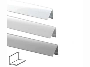 PROFILO ANGOLI UGUALI IN ALLUMINIO- - mm.25x25 mt.2 bianco - 5 pezzi