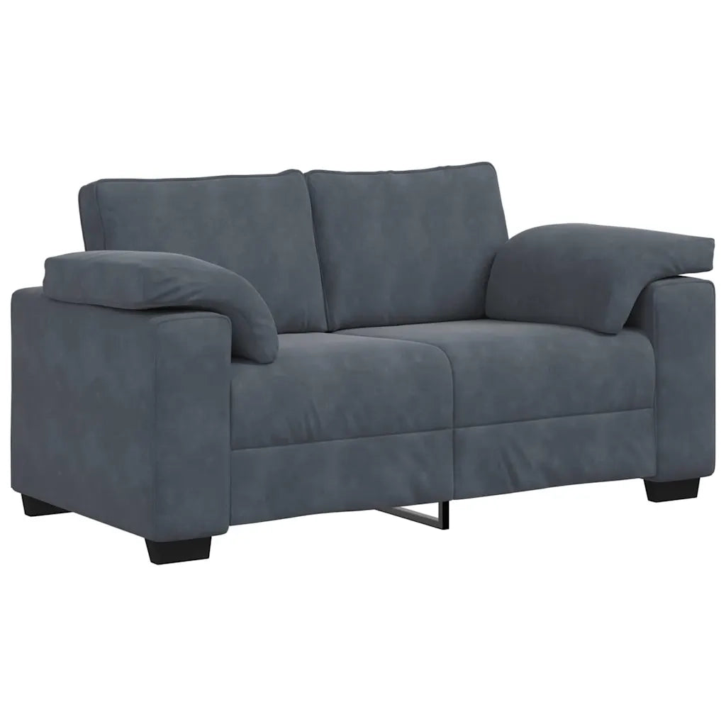 Set di Divani 3 pz con Cuscini Grigio Scuro in Velluto 3324668