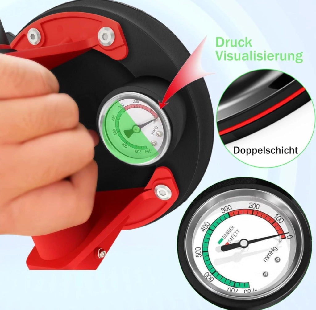 VENTOSA A BATTERIA PER SOLLEVAMENTO PIASTRELLE VETRO MARMO VENTOSA 8'' MAX 200KG