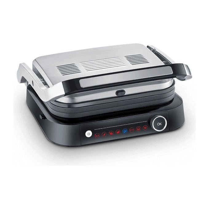 Severin KG2395 Bistecchiera elettrica 1800 W 7 programmi automatici temperatura fino a 230° piastre rimovibili lavabili colore Nero