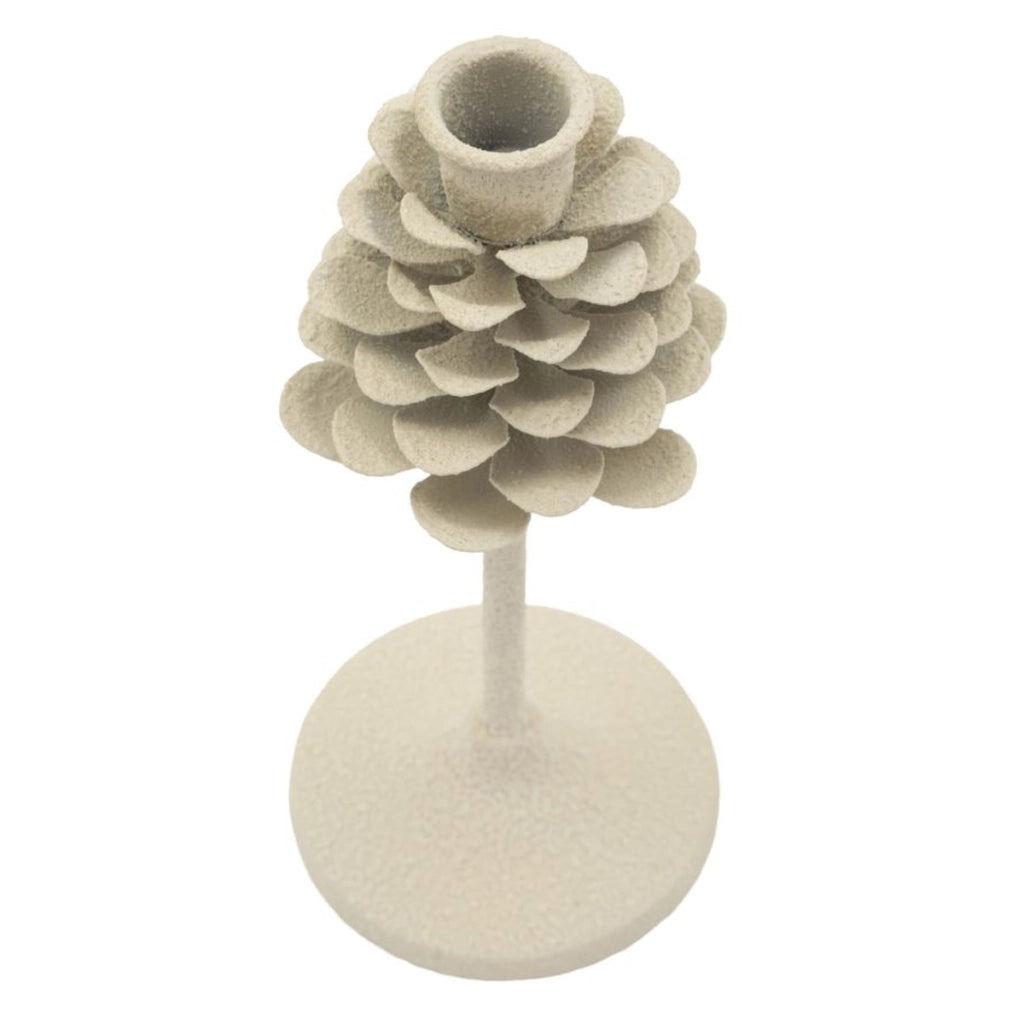 Portacandela VKH745, Beige, Metallo, 9,5x9,5x22,5 cm