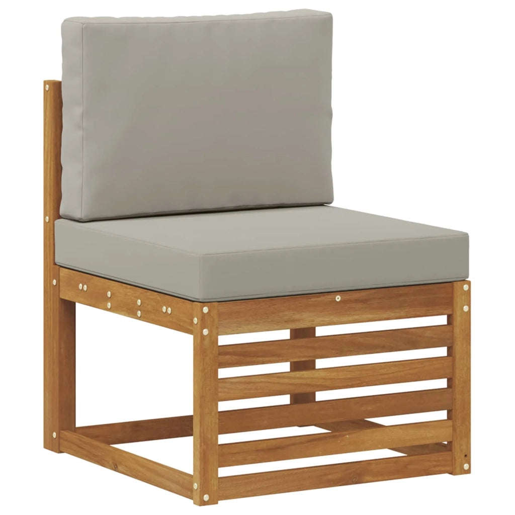 Set di divani da esterno 3 pcs Grigio Naturale e Chiaro 3372936