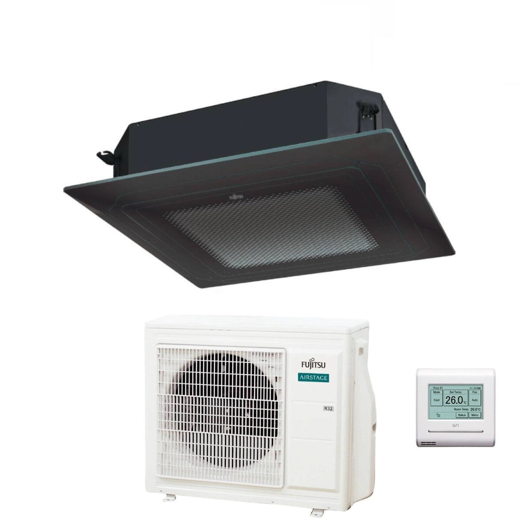 Condizionatore a Cassetta Fujitsu KR Eco Circular Flow Black 24000 Btu AUXG24KRLB R-32 Wi-Fi Optional con Griglia e Filocomando